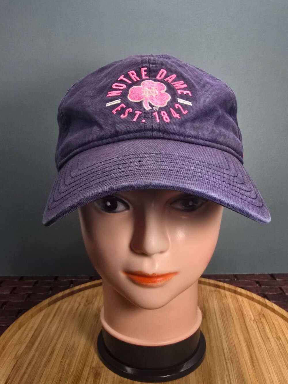 Under Armour Women's Notre Dame Embroidered Navy Blue Adjustable Hat OSFA